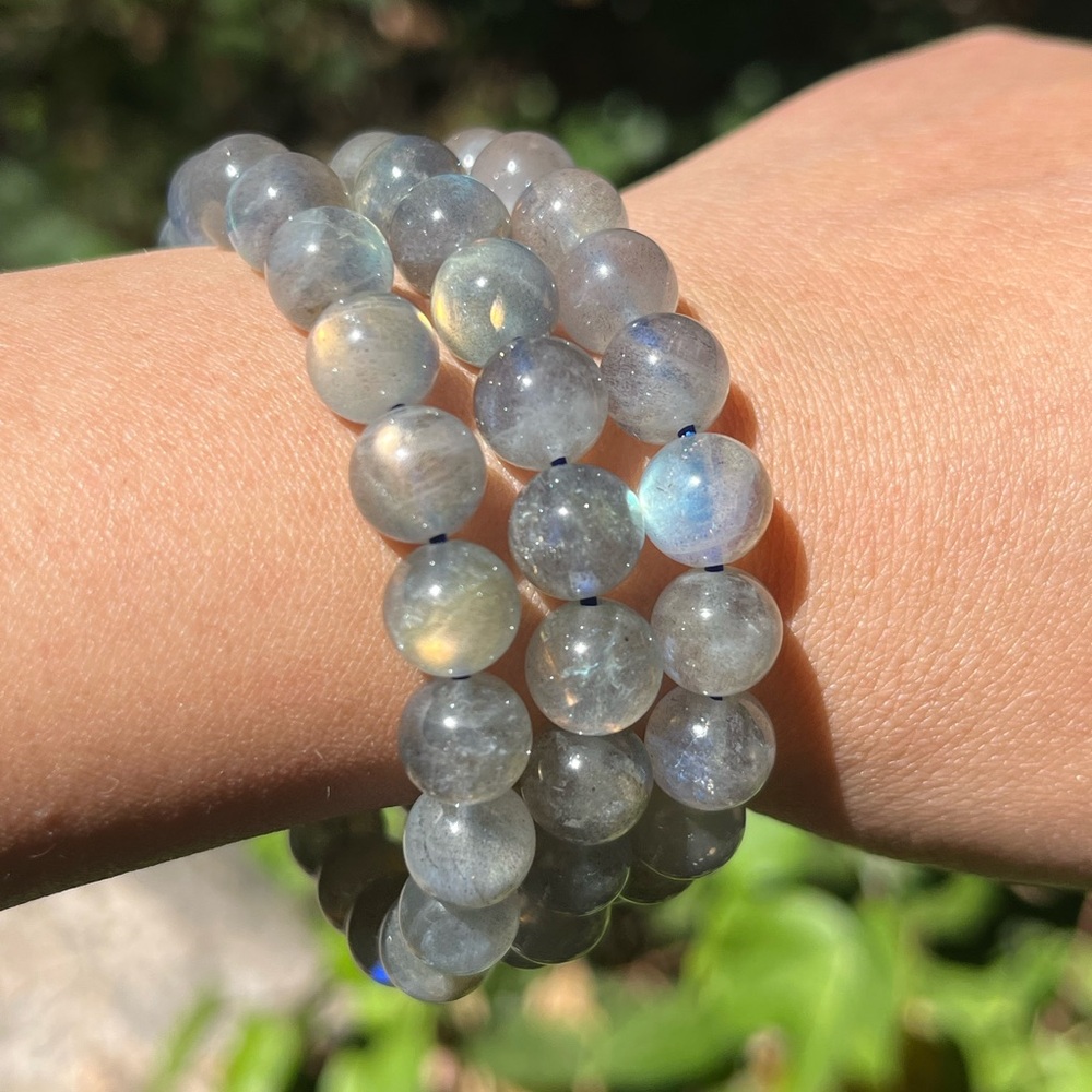 9mm super flashy labradorite‎ bracelet